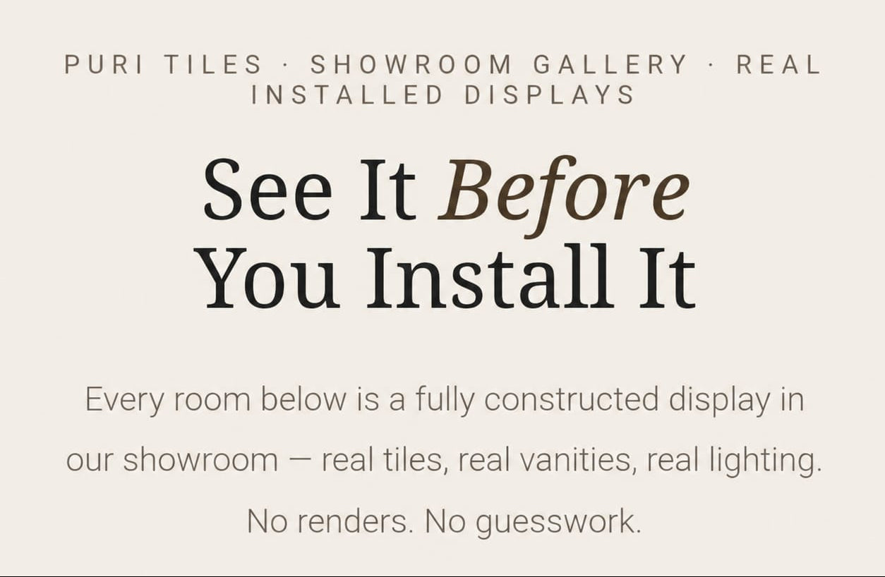 Puri Tiles Showroom Display Room 1